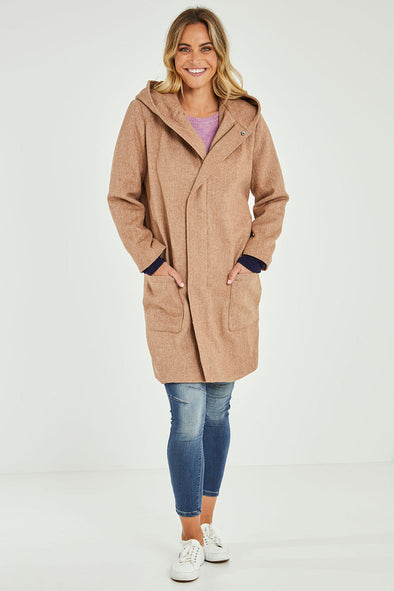 ELM JORDAN HOODED COAT - TAN