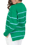 ELM CHARLI STRIPE KNIT - PINE GREEN