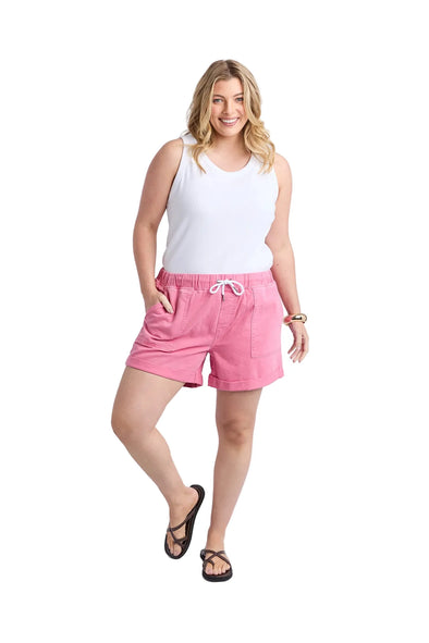 ELM EMMA RELAXED DENIM SHORT - CHATEAU ROSE