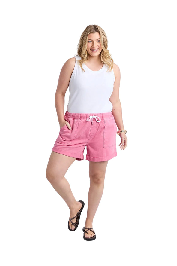 ELM EMMA RELAXED DENIM SHORT - CHATEAU ROSE