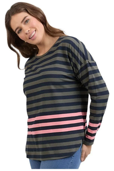 ELM TURN BACK L/S TEE - COSY CORAL