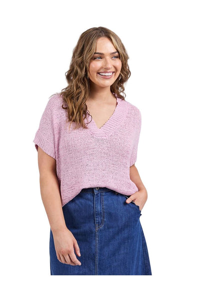 ELM ELBA KNIT TOP - DUST PINK