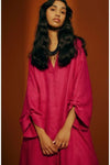 ELK ELEV SHIRT DRESS - BRIGHT PINK