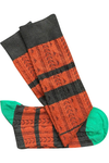 TIGHTOLOGY LONG ENSEMBLE COTTON SOCKS - PAPRIKA STRIPE - O/S