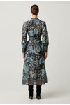 ONCE WAS SIENNA COTTON SILK MIDI DRESS - DAHLIA FIELDS