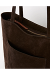 JUJU & CO SUEDE EVERYDAY TOTE - CHOCOLATE