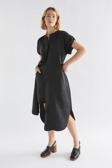 ELK NEZA SHIRT DRESS - BLACK