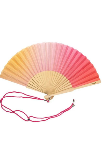 HAND FAN W/GIFT BOX - SUNSET