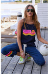 HAMMILL & CO RETRO RIB TANK - NAVY