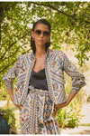 ONCE WAS AURORA REVERSIBLE JACKET - PETINOS FLOROS/BLUE ASH