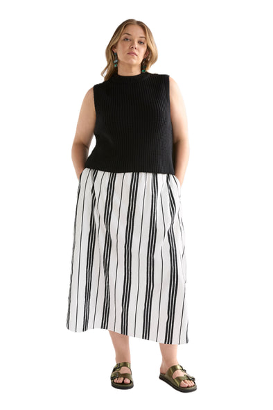 ELK FEZ SKIRT - FEZ PRINT WHITE