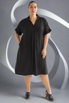 ELK FLEKKE DRESS - BLACK