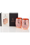 CLINQ FLORAL PRINT COPPER GLASSES - PAIR