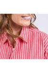 ELM FRANKIE STRIPED SHIRT - CAYENNE