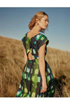 ELK INDI DRESS - GREEN SHUTTER GRID
