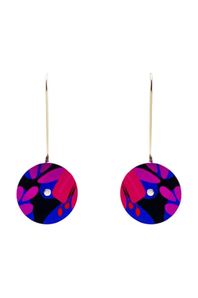 RILEY BURNETT BUTTON DROP EARRINGS - MIDNIGHT FIESTA