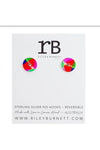 RILEY BURNETT BUTTON STUD EARRINGS - LENNOX NIGHTS