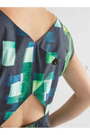 ELK INDI DRESS - GREEN SHUTTER GRID