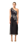 ONCE WAS AMIRA ONE SHOULDER TIE DRESS - OYNX CASABLANCA