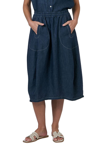 NATURALS BALLOON SKIRT - POSEIDON