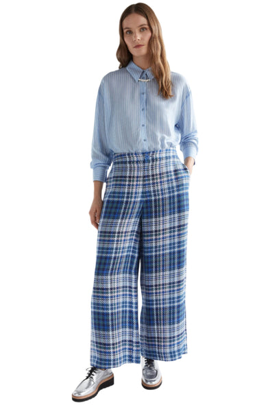 ELK RANIE PANT - BLUE MULTI CHECK