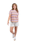 ELM GELATO TEE - MULTI STRIPE