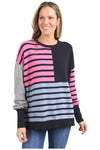 ELM EFFIE MIXED KNIT - NAVY