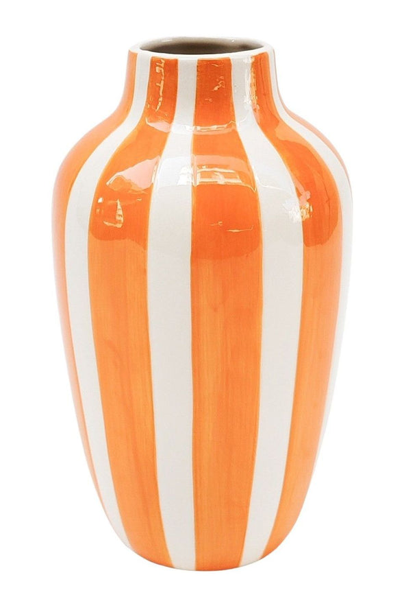 HALCYON STRIPE VASE ORANGE - 20CM