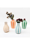 STRIPE VASE PEACH - 18CM
