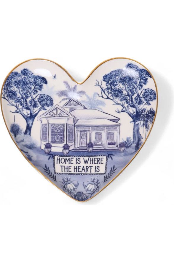 LALA LAND HEART SHAPE TRINKET TRAY - PIECES OF POETRY