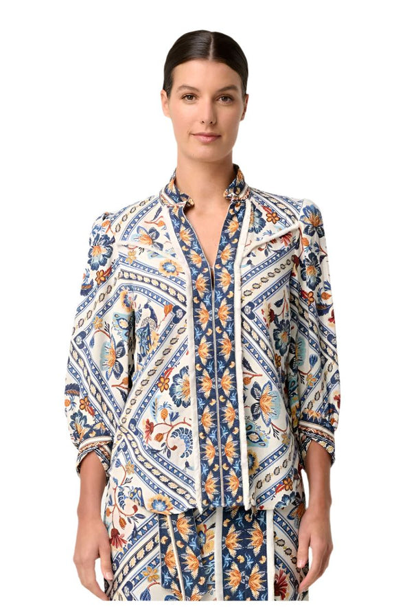 ONCE WAS ALEXIS LINEN VISCOSE SHIRT - PETINOS FLOROS