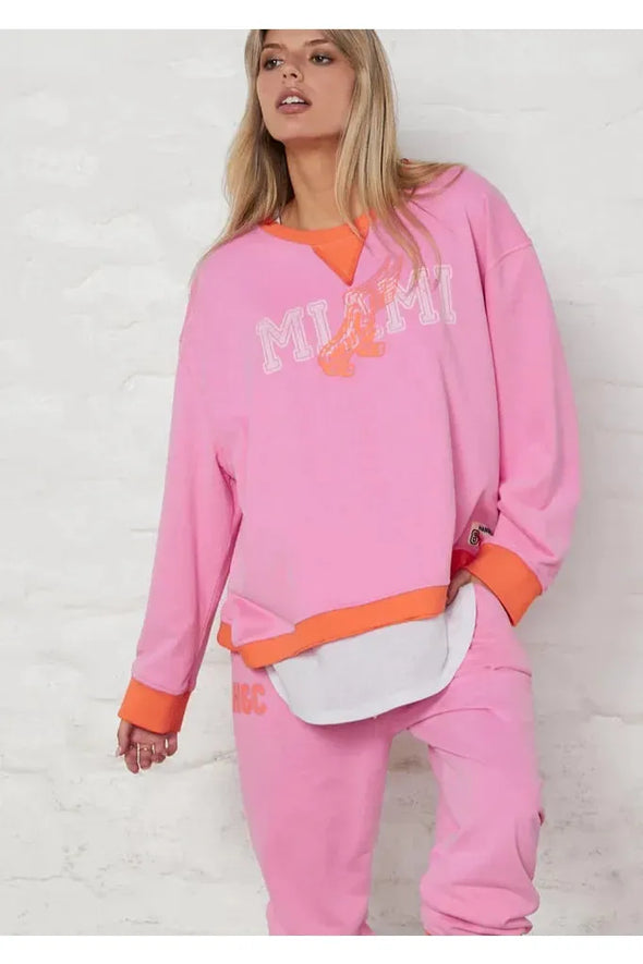 HAMMILL & CO MIAMI SPORT SWEAT - PINK