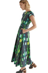 ELK INDI DRESS - GREEN SHUTTER GRID