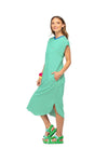 BOOM SHANKAR BELLISSIMO DRESS - GREEN STRIPE
