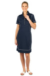 VASSALLI  KNIT DRESS - NAVY