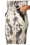 ONCE WAS LEANDRO CONTRAST PANT - IMPERIAL STONE
