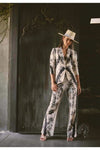 ONCE WAS LEANDRO CONTRAST PANT - IMPERIAL STONE