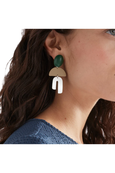 ELK LEDUR DROP EARRING - SILVER