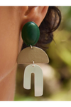 ELK LEDUR DROP EARRING - SILVER