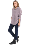 ELM LILA STRIPE SHIRT - MERLOT