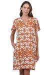 NATURALS LINEN SHORT SLEEVE DRESS - URCHIN