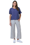 NATURALS LINEN PANT - BLUEBERRY STRIPE