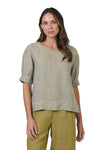 NATURALS STRIPE LINEN SHIRT - REED