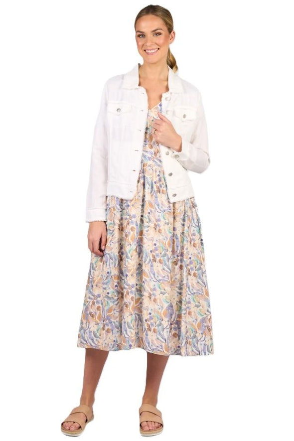 VASSALLI LINEN JACKET - WHITE