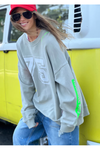 HAMMILL & CO LONG RETRO SWEAT - KHAKI