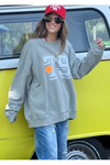 HAMMILL & CO LONG RETRO SWEAT - KHAKI