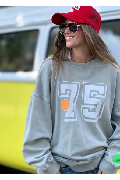 HAMMILL & CO LONG RETRO SWEAT - KHAKI