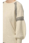ONCE WAS LUNA MERINO WOOL KNIT TOP - BLANCO