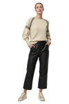 ONCE WAS LUNA MERINO WOOL KNIT TOP - BLANCO