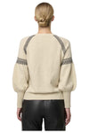 ONCE WAS LUNA MERINO WOOL KNIT TOP - BLANCO